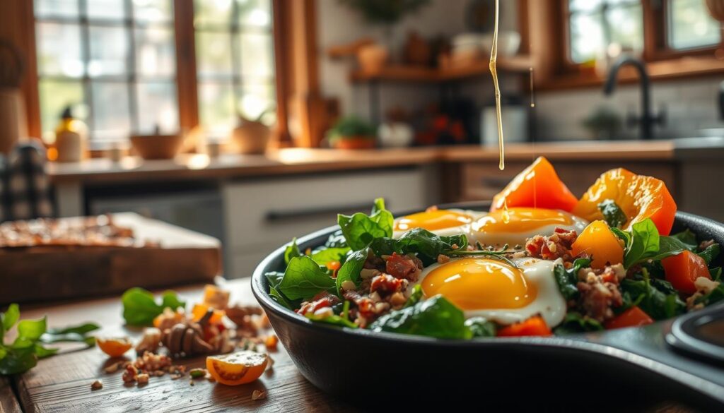Leftover ingredients breakfast transformation